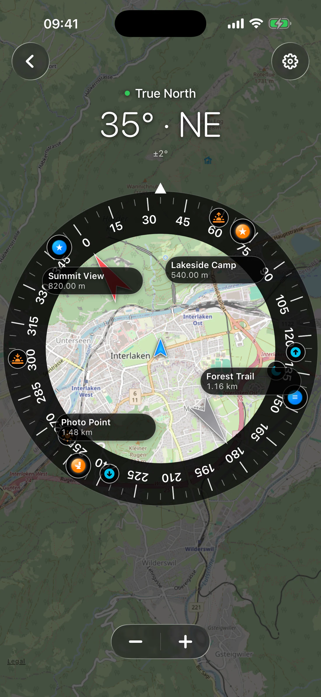 Show selected waypoints on map off; waypoints remain on dial only.