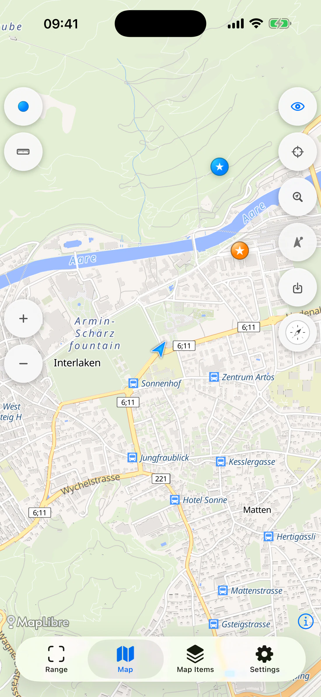 OSM Vector at high zoom with vector details.
