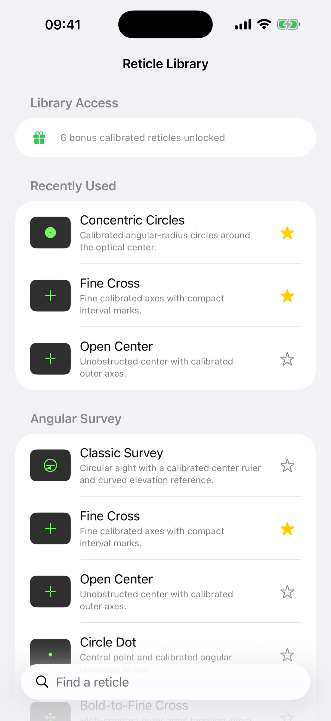 Star two styles, select one, reopen; show Favorites/Recently Used behavior.